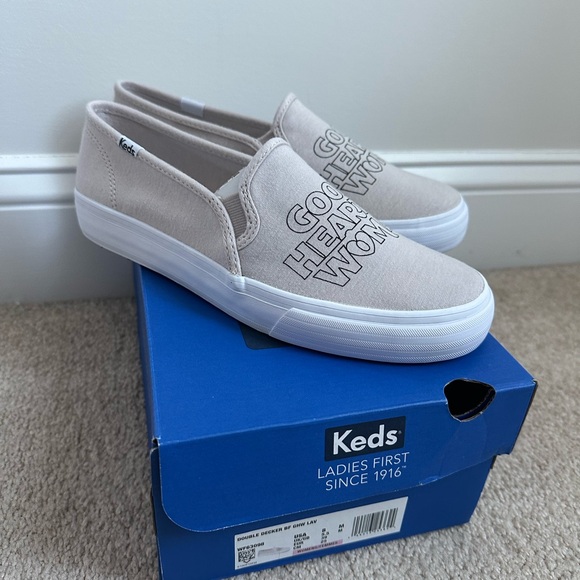 New Keds x the Bee & the Fox Double Decker size 8 M “Good Hearted Woman” - Picture 2 of 4